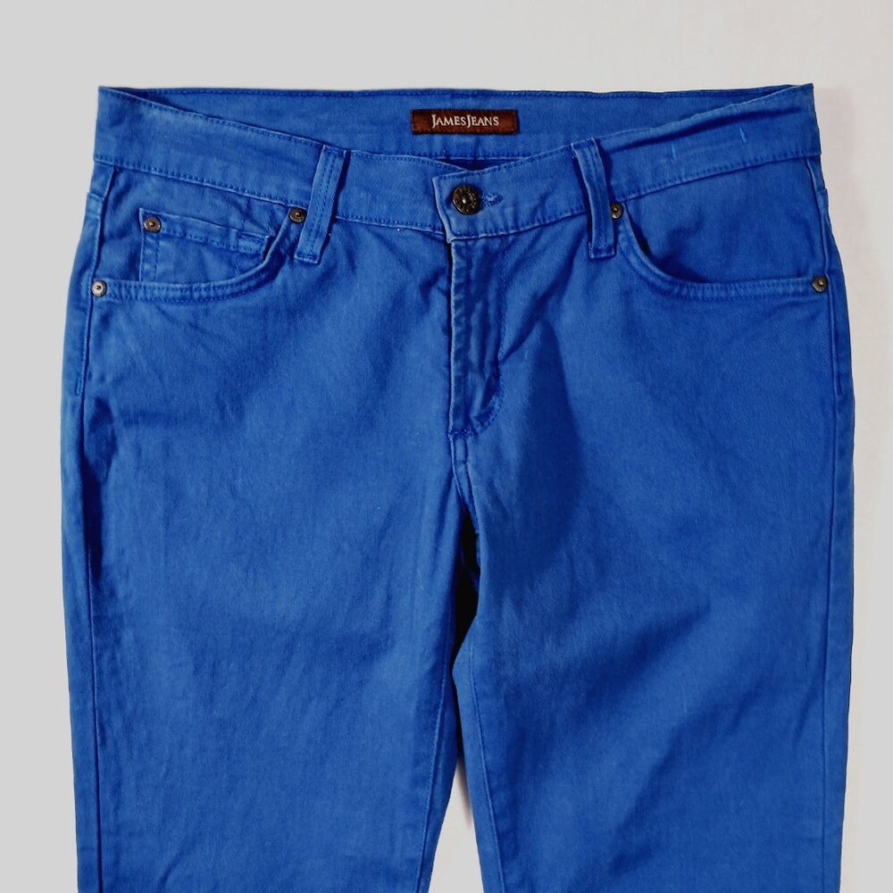 James Jeans, Royal Blue "Twiggy" Jeans, Size 29, Low to Mid Rise (8.5"), Ankle - Picture 4 of 13